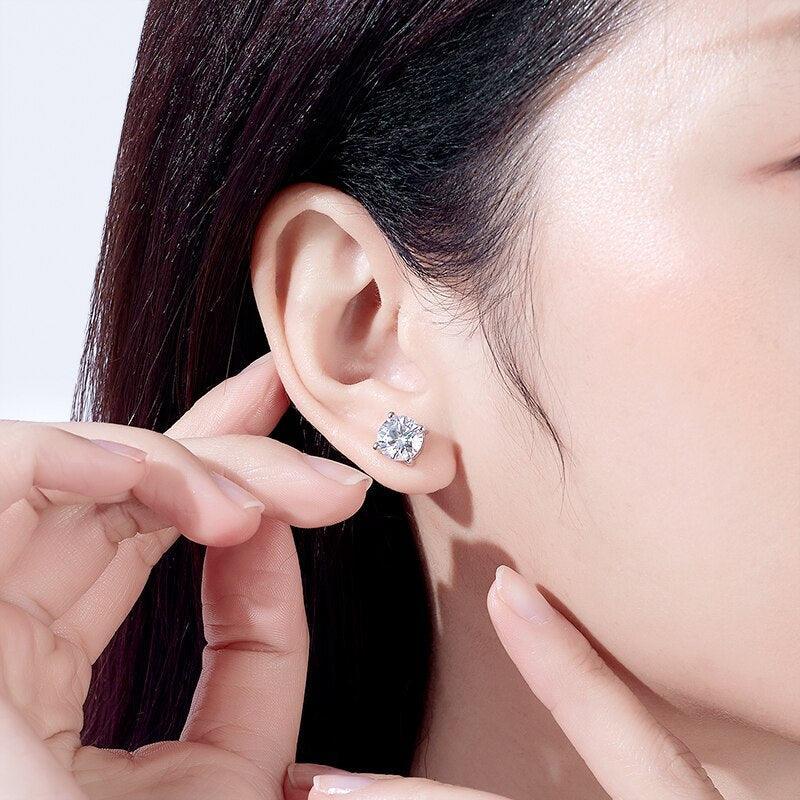 Astonishing 2ct D Color ♥︎ High Quality Moissanite Diamonds ♥︎ Stud Earrings For Women - Fine Jewellery - The Jewellery Supermarket
