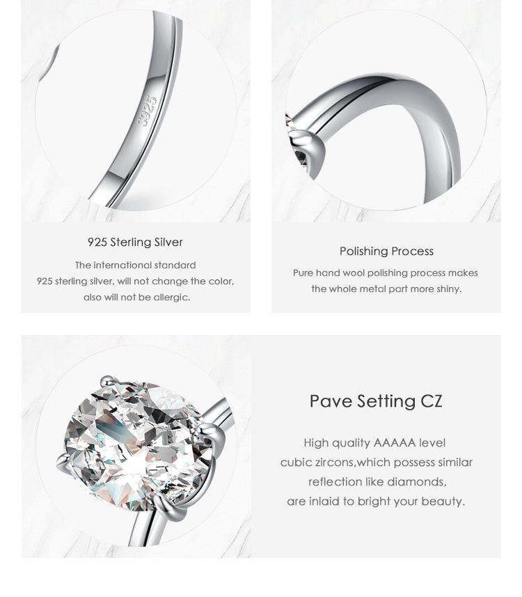 Delightful Luxury Big Oval Cut AAA+ Cubic Zirconia Diamond Engagement Ring - The Jewellery Supermarket