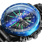 NEW - Luxury Men Gold Skeleton Luminous Military Automatic Mechanical Waterproof Watch - The Jewellery Supermarket