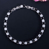Fashion Tennis Style White Gold Color AAA+ Cubic Zirconia Simulated Diamonds With Red Blue Black Green Bracelets - The Jewellery Supermarket