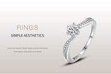 *NEW* Ideal Gifts Dazzling Sparkling AAA+ Sterling Silver Clear Zircon Rings Female Fashion Jewelry - The Jewellery Supermarket
