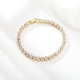 LOWEST PRICE - Luxury High Quality AAA Cubic Zirconia Crystals Tennis Bracelets For Women - Gold Silver Color Bracelets - The Jewellery Supermarket