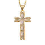 Attractive Christian Cross Shiny Pave AAA Zircon Crytals Necklaces - Religious Jewellery Gifts - The Jewellery Supermarket