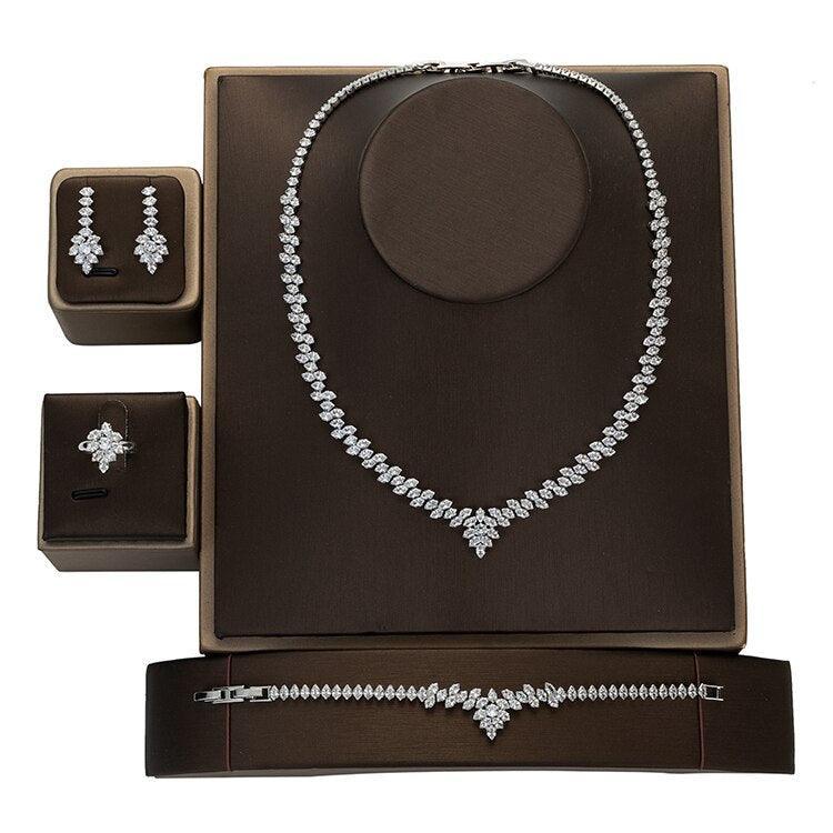 NEW ARRIVAL - Gorgeous Trendy Classic AAA+ Cubic Zirconia Diamonds Jewellery Set - The Jewellery Supermarket