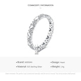 GREAT GIFTS - Real Sterling AAA+ CZ Diamonds Hearts Stackable Hypoallergenic Ring - The Jewellery Supermarket