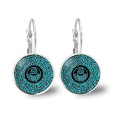Special Islamic gifts - Glass Convex Charming Pendant Earrings - Attractive Religious Jewellery - The Jewellery Supermarket
