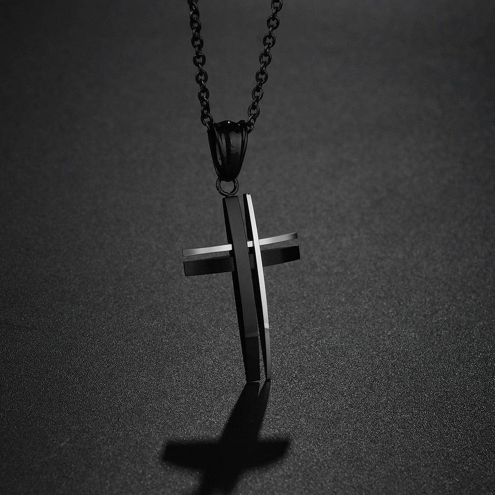 Super Popular Simple Fashion Stainless Steel Cross Necklace Pendant - Religious Jewellery - The Jewellery Supermarket