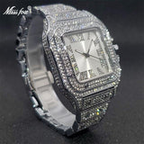 Luxury Couple Ice Gray Square Diamond Limited Edition Watches - The Jewellery Supermarket