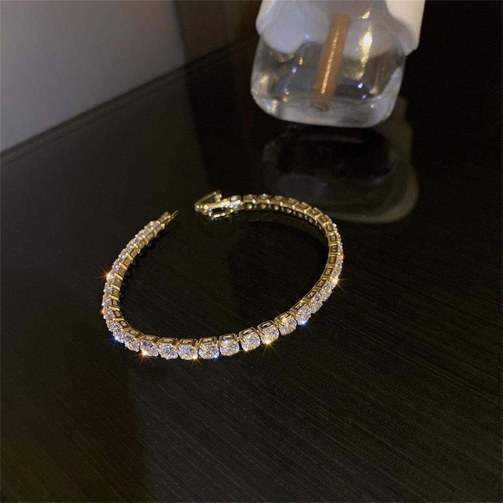 Exquisite Geometry AAA+ Cubic Zirconia Tennis Bracelets for Women - Crystal Fashion Bracelets - The Jewellery Supermarket