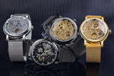 Top Brand Luxury Transparent Golden Case Luxury Casual Design Skeleton Watch - The Jewellery Supermarket