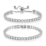 AMAZING Shiny AAA+ Cubic Zirconia Simulated Diamonds Chain Crystal Women's Dazzling Tennis Bracelets - The Jewellery Supermarket