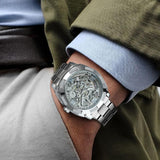 BEST GIFTS Luxury Mens Transparent Skeleton Mechanical Automatic Engraving Relogio Masculino Watch - The Jewellery Supermarket