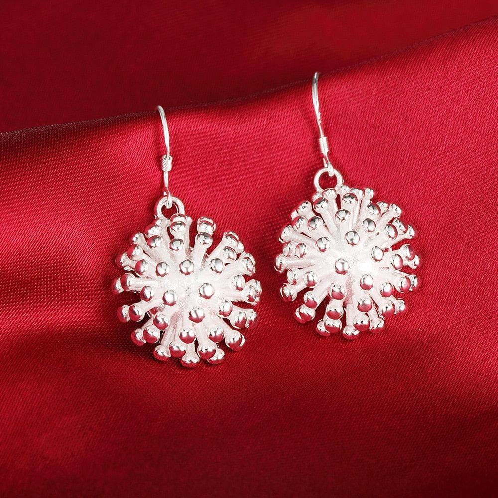 Fireworks Design Silver Necklace Earring Bracelet Rings Jewellery set for women - Charming Fashion Jewellery - The Jewellery Supermarket