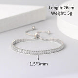 NEW ARRIVAL Exquisite Adjustable Clear AAA+ Cubic Zirconia Simulated Diamonds Tennis Bracelets For Women - The Jewellery Supermarket