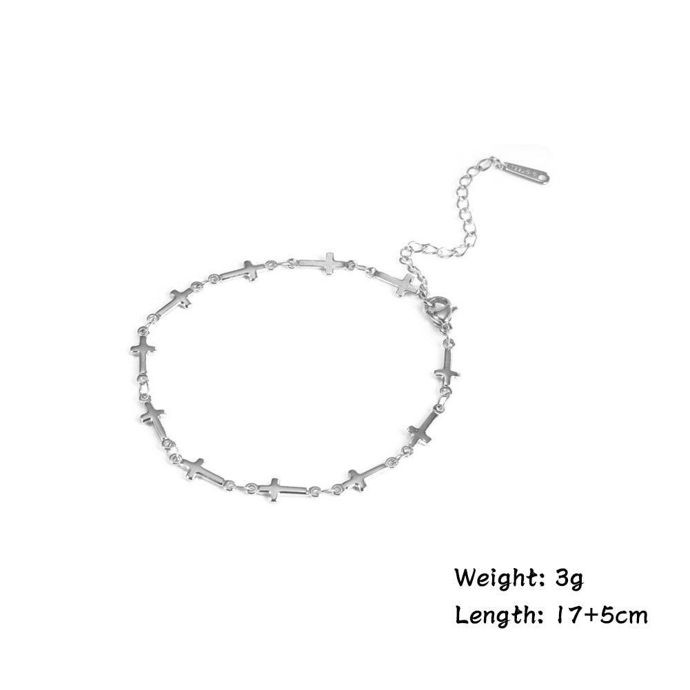 BEST SELLER Cute Fashion Cross Bracelet Stainless Steel Adjustable Bracelets - Jesus Christian Jewellery - The Jewellery Supermarket