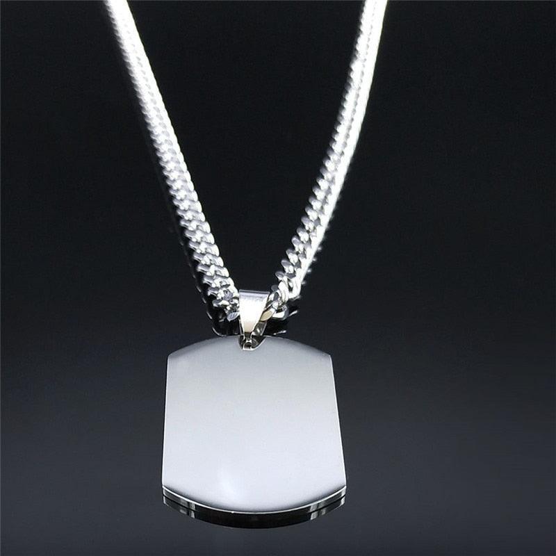 NEW Silver Color Stainless Steel IslamIc Geometry Necklaces for Women/Men - The Jewellery Supermarket