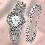 New Terrific Luxury Simulated Diamonds Watch Bling Fashion Watch And Bracelet Set - Ideal Gifts - The Jewellery Supermarket