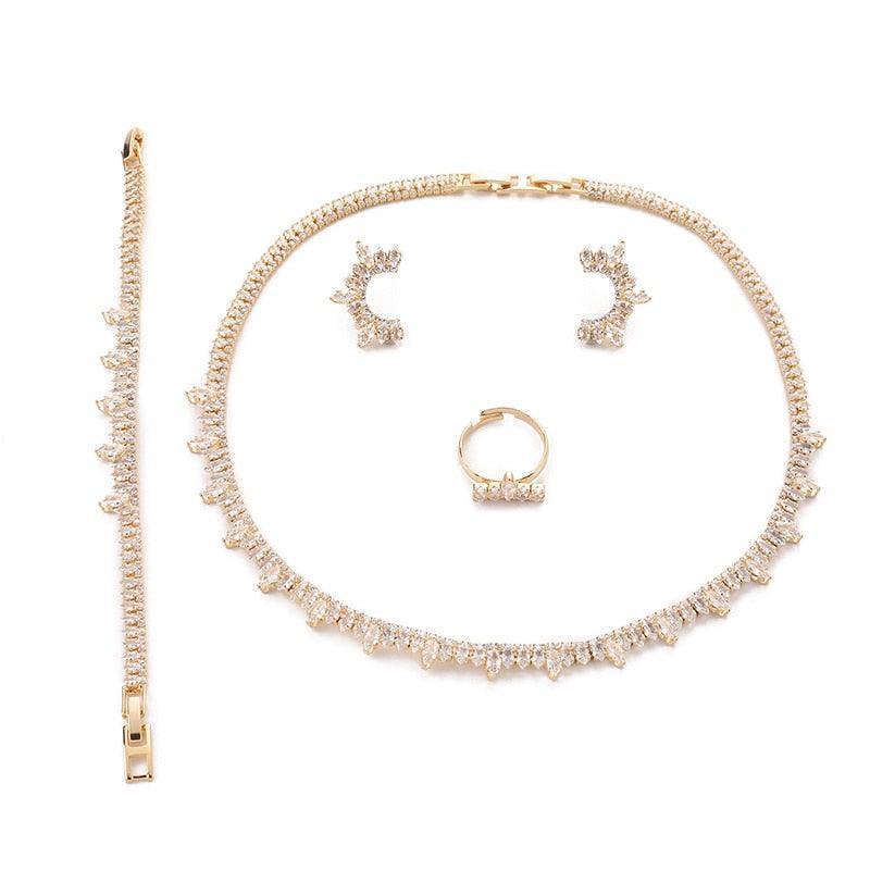 NEW ARRIVAL - Vintage Classic Exquisite AAA+ Cubic Zirconia Diamonds Jewellery Set - The Jewellery Supermarket