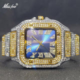 Luxury Couple Ice Gray Square Diamond Limited Edition Watches - The Jewellery Supermarket