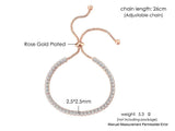 NEW ARRIVAL Exquisite Adjustable Clear AAA+ Cubic Zirconia Simulated Diamonds Tennis Bracelets For Women - The Jewellery Supermarket
