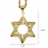NEW ARRIVAL Jewish Star of David Necklace Long Chain Womens Religious Necklace - The Jewellery Supermarket
