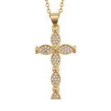 Attractive Christian Cross Shiny Pave AAA Zircon Crytals Necklaces - Religious Jewellery Gifts - The Jewellery Supermarket