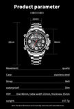 NEW MENS WATCHES - Dual Display Stainless Steel Sport Waterproof Sports Watch - The Jewellery Supermarket