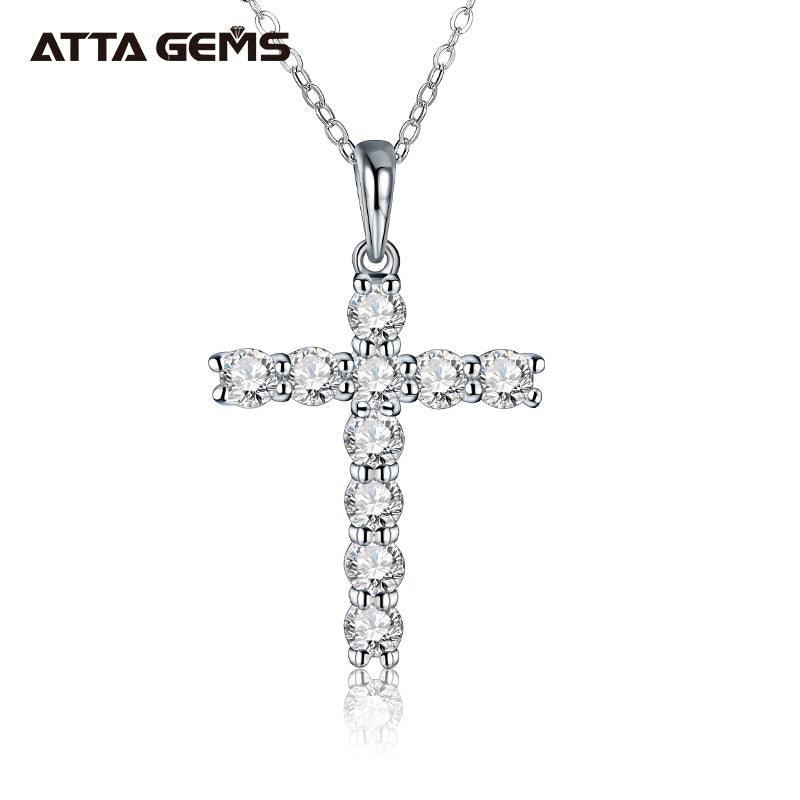 Beautiful Handmade Cross High Quality Moissanite Diamonds Necklace - Luxury Jewellery - The Jewellery Supermarket