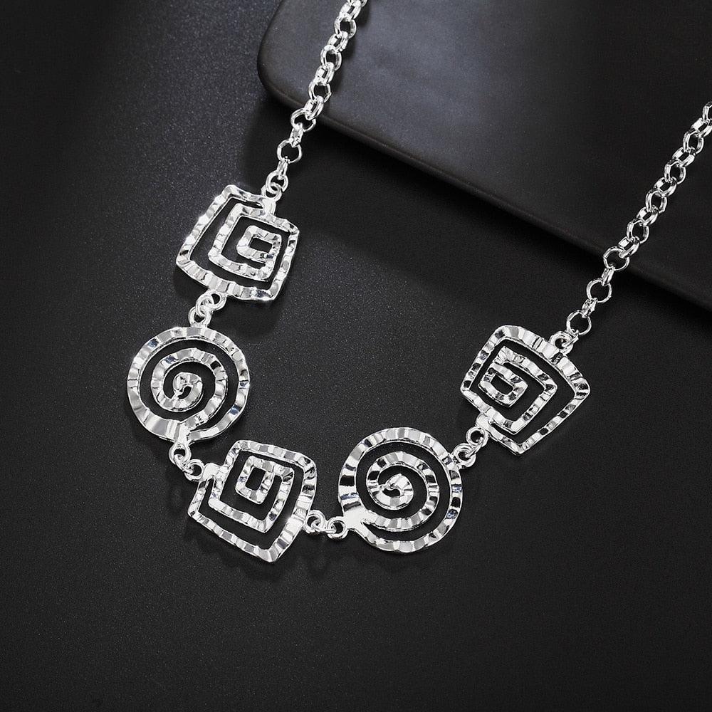 New Fine Retro Thread Earrings Bracelets Necklace for Women Silver Jewellery sets - Fashion Jewellery Set - The Jewellery Supermarket