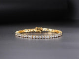 Crystal Tennis Bracelets for Women - Luxury AAA+ Cubic Zirconia Simulated Diamonds Gold Colour Jewellery - The Jewellery Supermarket