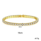 EXQUISITE Charming AAA+ Cubic Zirconia Simulated Diamonds Gold Colour Tennis Bracelets - The Jewellery Supermarket