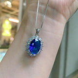NEW ARRIVALS - Charming Lab Tanzanite Sapphire Gemstone Lab Diamond Fine Jewelry Sets - The Jewellery Supermarket