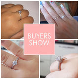Marvelous Luxury Silver Sterling AAA+ Cubic Zirconia Diamond Engagement Ring - The Jewellery Supermarket
