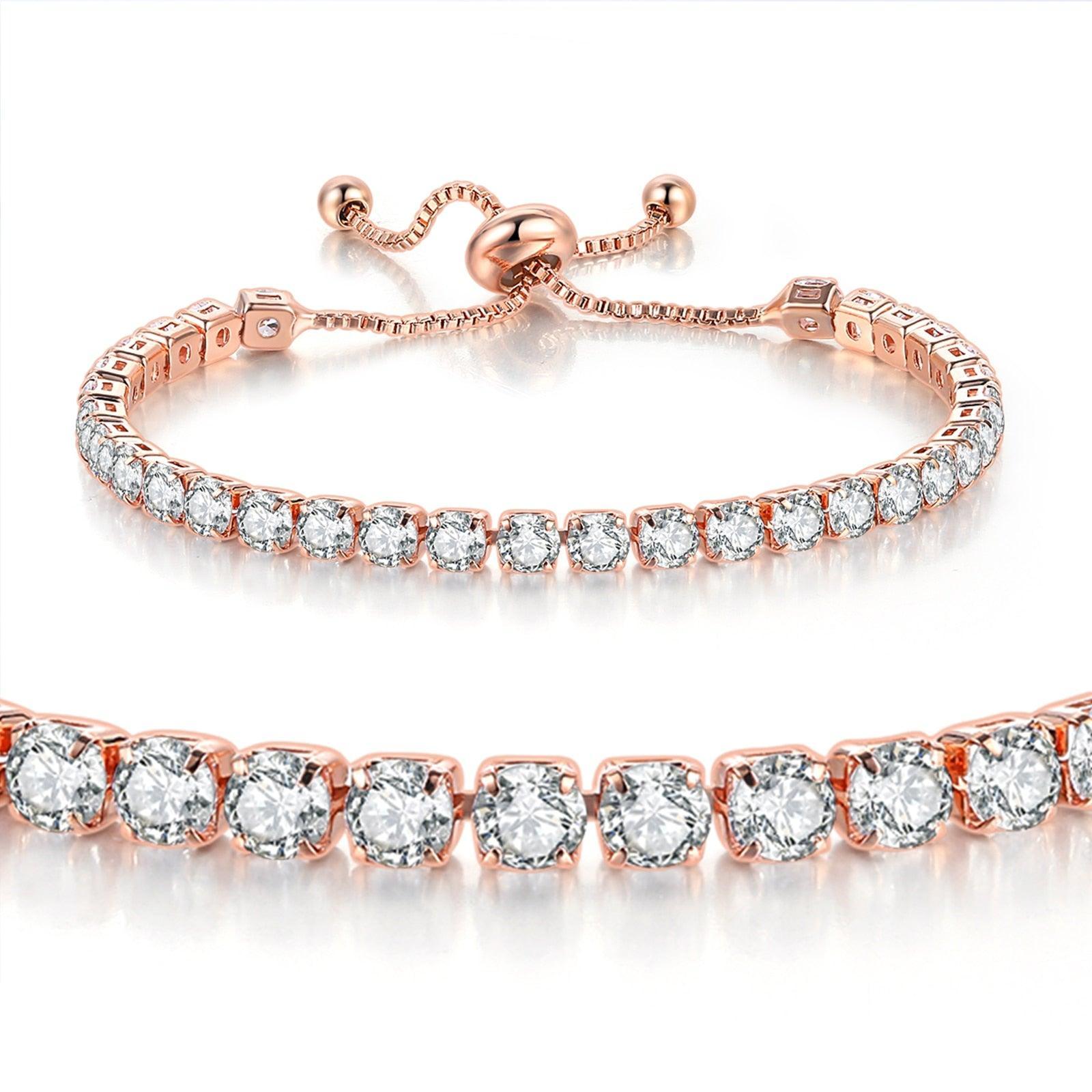 CHARMING Adjustable Colorful Birthstone AAA CZ Crystals MUlticolour Tennis Bracelets for Women - The Jewellery Supermarket