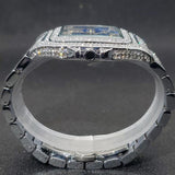 Luxury Couple Ice Gray Square Diamond Limited Edition Watches - The Jewellery Supermarket