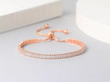 SPLENDID Tennis Bracelets For Women - Sparking AAA+ Zircon Diamonds Rose Gold Color Handmade Jewellery - The Jewellery Supermarket