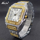 Luxury Couple Ice Gray Square Diamond Limited Edition Watches - The Jewellery Supermarket