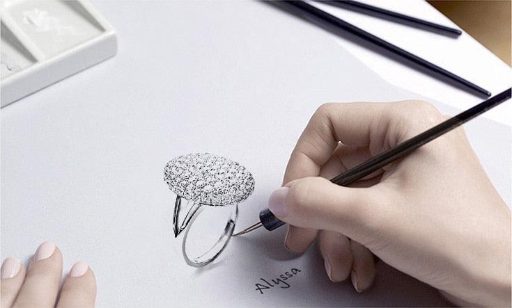 NEW ARRIVAL Designer Dazzling Luxury Fashion AAA+ Quality CZ Diamonds Ring - The Jewellery Supermarket