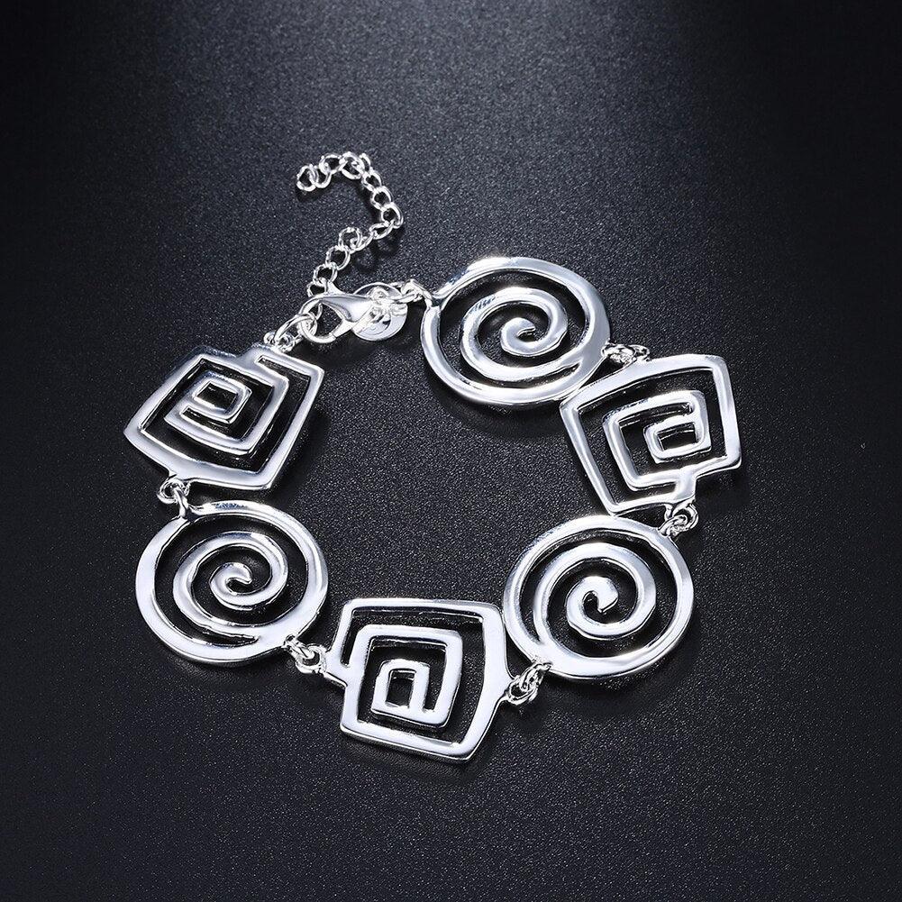 New Fine Retro Thread Earrings Bracelets Necklace for Women Silver Jewellery sets - Fashion Jewellery Set - The Jewellery Supermarket