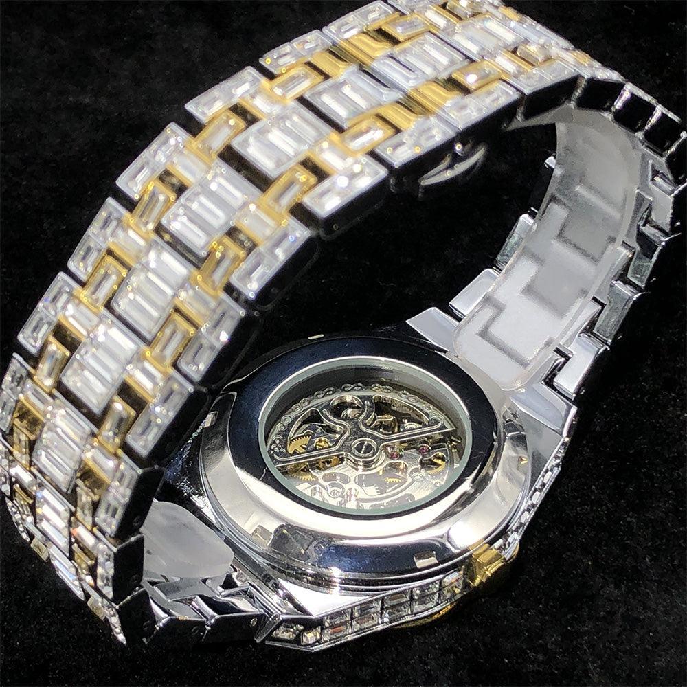 Luxury Men MISS FOX Hip Hop Ice Out Mechanical Waterproof Watch - The Jewellery Supermarket