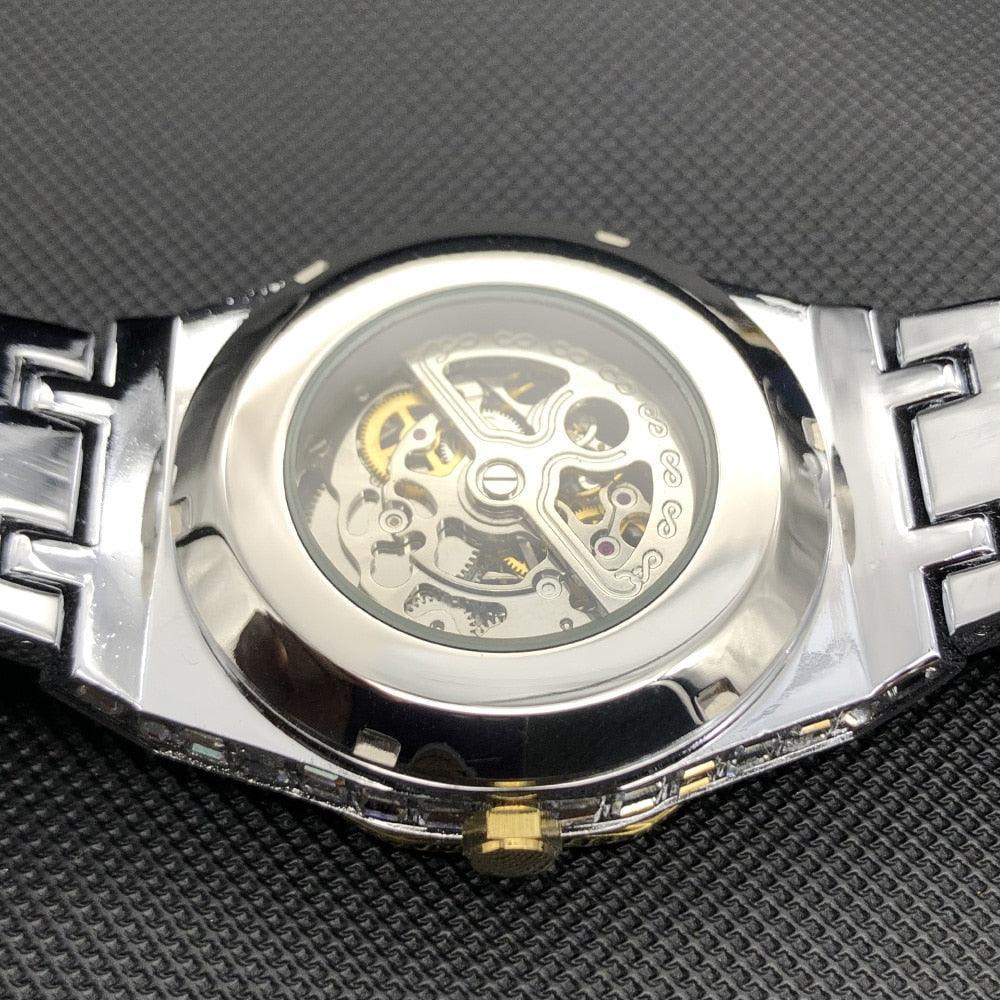 Luxury Men MISS FOX Hip Hop Ice Out Mechanical Waterproof Watch - The Jewellery Supermarket