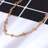 2 Color Simple Style Small Cross Bracelets Bangles for Women - Charming Christian Jewellery - The Jewellery Supermarket