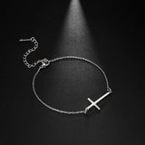Best Seller - Christian Simple Chain Stainless Steel Cross Charm Bracelets Bangles - Religious Jewellery - The Jewellery Supermarket