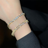 Exquisite Geometry AAA+ Cubic Zirconia Tennis Bracelets for Women - Crystal Fashion Bracelets - The Jewellery Supermarket
