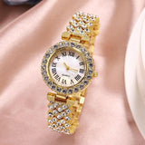 New Terrific Luxury Simulated Diamonds Watch Bling Fashion Watch And Bracelet Set - Ideal Gifts - The Jewellery Supermarket