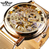 Top Brand Luxury Transparent Golden Case Luxury Casual Design Skeleton Watch - The Jewellery Supermarket