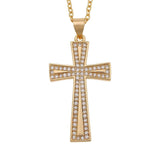 Attractive Christian Cross Shiny Pave AAA Zircon Crytals Necklaces - Religious Jewellery Gifts - The Jewellery Supermarket