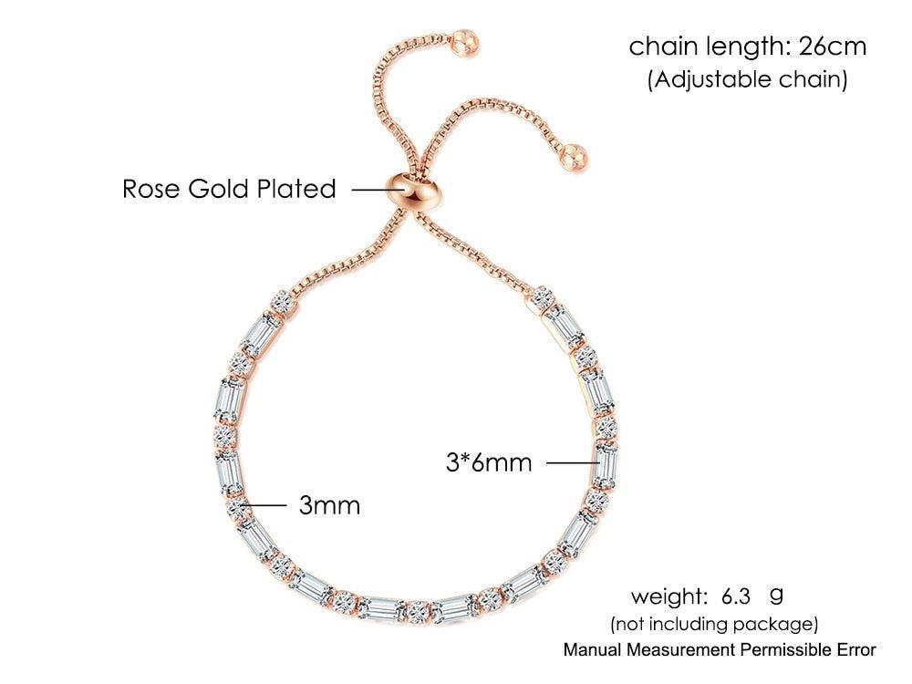 NEW ARRIVAL Exquisite Adjustable Clear AAA+ Cubic Zirconia Simulated Diamonds Tennis Bracelets For Women - The Jewellery Supermarket