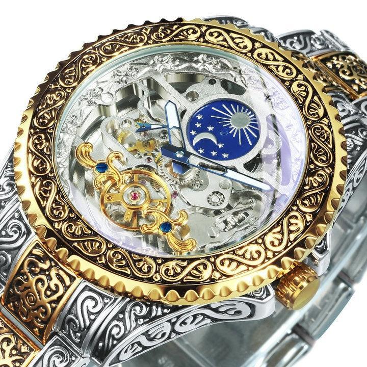NEW - Luxury Men Mechanical Forsaking Automatic Tourbillon Skeleton Watch - The Jewellery Supermarket