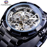 NEW - Luxury Men Golden Luminous Hands Skeleton Transparent Retro Watch - The Jewellery Supermarket
